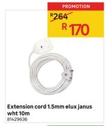 Extension Cord 1.5mm Elux Januswht-10m