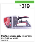 Miles Staple Gun (Metal Body Rubber Grip) 6-10mm-22g  