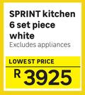 Sprint Kitchen 6 Set Piece White