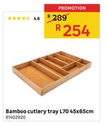 Bamboo Cutlery Tray L7045x65