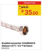 Braided Connector Churrasco 350mm 1/2"f - 1/2"f9/13mm