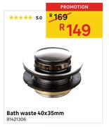Bath Waste 40 x 35mm