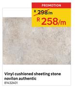 Vinyl Cushioned Sheeting Stone Novilon Authentic-Per m
