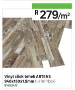 Vinyl Click Artens 940 x 150 x 1.5mm-Per Sqm