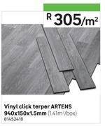 Vinyl Click Terper Artens 940 x 150 x 1.5mm-Per Sqm