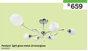 Pendant Light Glass Metal Chrome/Glass