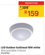 LED Outdoor Bulkhead 18W White