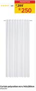 Curtain Polycotton Ecru 140 x 280cm