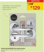 Louise Rose 2P Inspire Flora Zamak Chrome