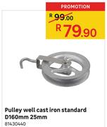 Pulley Well Cast Iron Standard D160mm 25mm