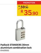 Padlock Standers 30mm Aluminium Combination Lock