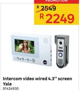 Intercom Video Wired 4.3" Screen Yale