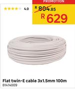 Flat Twin-E Cable 3 x 1.5mm 100m