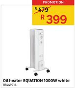 Oil Heater Equation 1000W White