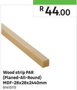 Wood Strip PAR(Planed-All-Round)MDF-28x28x2440mm
