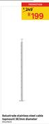 Balustrade Stainless Steel Cable Topmount 38.1mm Diameter
