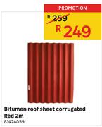 Bitumen Roof Sheet Corrugated Red 2m