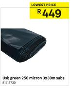 USB Green 250 Micron 3 x 30m SABS