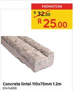 Concrete Lintel 110 x 75mm x 1.2m
