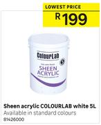 Sheen Acrylic Colourlab White-5Ltr