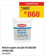 Polvin Super Acrylic Plascon White-20Ltr