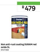 NS4 Anti Rust Coating Duram Red Oxide-5Ltr