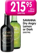 Savanna Dry Angry Lemon Or Dark-24x330ml