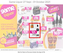 Game Liquor : Stock Up With Our Everyday Low Prices (27 September - 1 October 2021) , page 1