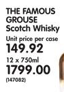 The Famous Grouse Scotch Whisky-12 x 750ml