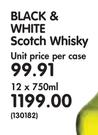Black & White Scotch Whisky-12 x 750ml