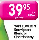 Van Loveren Sauvignon Blanc or Chardonnay-750ml