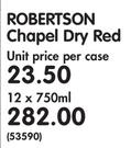 Robertsons Chapel Dry Red-12 x 750ml
