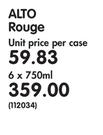 Alto Rouge-6 x 750ml