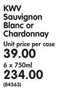 KWV Sauvignon Blanc or Chardonnay-6 x 750ml
