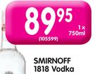 Smirnoff 1818 Vodka-750ml