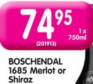 Boschendal 1685 Merlot or Shiraz-750ml
