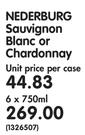 Nederburg Sauvignon Blanc or Chardonnay-6 x 750ml