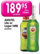 Amstel Lite or Lager NRB-24 x 330ml