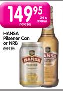 Hansa Pilsener Can or NRB-24 x 330ml