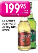 Hunter's Gold Twist or Dry NRB-24 x 330ml