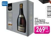 KWV 12 YO Signature Limited Release and 2 Glass Gift Pack-750ml