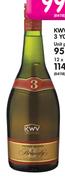 KWV 3 YO Brandy-12 x 750ml