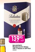 Ballantine's Blended Scotch Whisky with 2 Glasses in Gift Pack-750ml