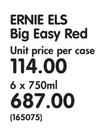 Ernie ELS Big Easy Red-6 x 750ml