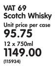 Vat 69 Scotch Whisky-12x750ml