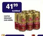 Castle Draught Can-6 x 440ml
