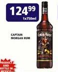 Captain Morgan Rum-1 x 750ml