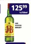 J & B Scotch Whisky - 1 x 750ml