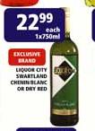 Liquor City Swartland Chenin/Blanc Or Dry Red-750ml Each