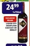 Liquor City Swartland Cab/Suvi Or Merlot-750ml Each